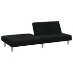 vidaXL Canapé-lit noir tissu