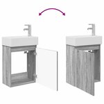 vidaXL Meuble de salle de bain avec robinet Sonoma gris