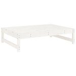 vidaXL Salon de jardin 5 Pièces blanc bois massif de pin