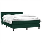 vidaXL Sommier à lattes de lit et matelas vert foncé 160x220cm velours