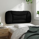 vidaXL Coussin de tête de lit noir 80 cm tissu
