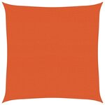vidaXL Voile d'ombrage 160 g/m² carré orange 6x6 m PEHD