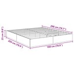vidaXL Cadre de lit ottoman avec stockage Chêne fumé 193 x 120 x 25 cm
