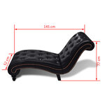 vidaXL Chaise longue Marron Similicuir