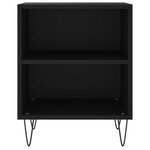 vidaXL Table de chevet noir 40x30x50 cm bois d’ingénierie