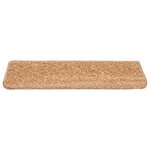 vidaXL Tapis d'escalier 10 pièces 65 x 21 x 4 cm Beige Bord rectangulaire