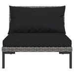 Salon de jardin meuble d'extérieur ensemble de mobilier 7 pièces avec coussins résine tressée gris foncé 02_0017287