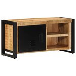 vidaXL Meuble TV 80x30x40 cm bois massif de manguier brut