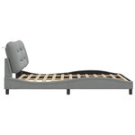 vidaXL Cadre de lit avec LED sans matelas Hvar gris clair 120x200 cm tissu