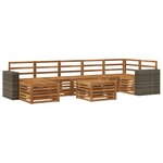vidaXL Ensemble de canapés d'extérieur 8 Pièces Naturel