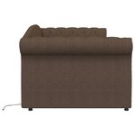 vidaXL Lit avec matelas et éclairage USB Marron Tissu 90x200 cm