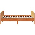 vidaXL Cadre de lit sans matelas cire marron 200x200cm bois pin massif