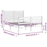 vidaXL Cadre de lit sans matelas blanc 140x200 cm bois massif