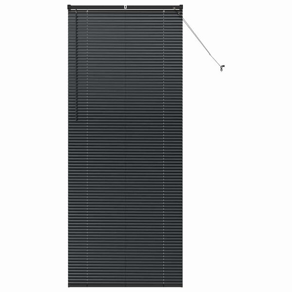 vidaXL Store de Fenêtre avec des rideaux Noir Aluminium