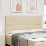 vidaXL Tête de lit avec tête de lit Crème 180 cm Cuir synthétique