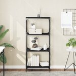 vidaXL Bibliothèque à 4 niveaux noir 59x35x132 cm bois d'ingénierie