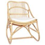 vidaXL Chaise en rotin Lin