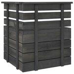 vidaXL Salon palette de jardin 5 Pièces Bois de pin massif Gris foncé