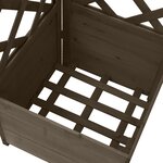vidaXL Jardinière d'angle en treillis Gris 40x40x150 cm Bois de sapin