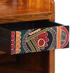 Banc à chaussures vidaXL 100x35x45 cm en bois massif d'acacia