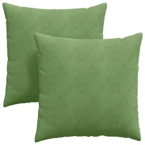 vidaXL Coussins de canapé 2 Pièces Vert clair 60 x 60 cm