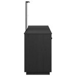 vidaXL Ensemble de coiffeuse avec miroir noir bois de pin solide