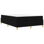vidaXL Cadre de lit avec matelas Noir 140 x 200 cm tissu