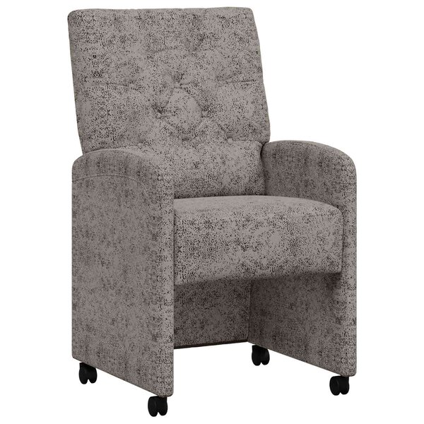 vidaXL Chaises de Salle à Manger avec Roues 2 pc Simili daim