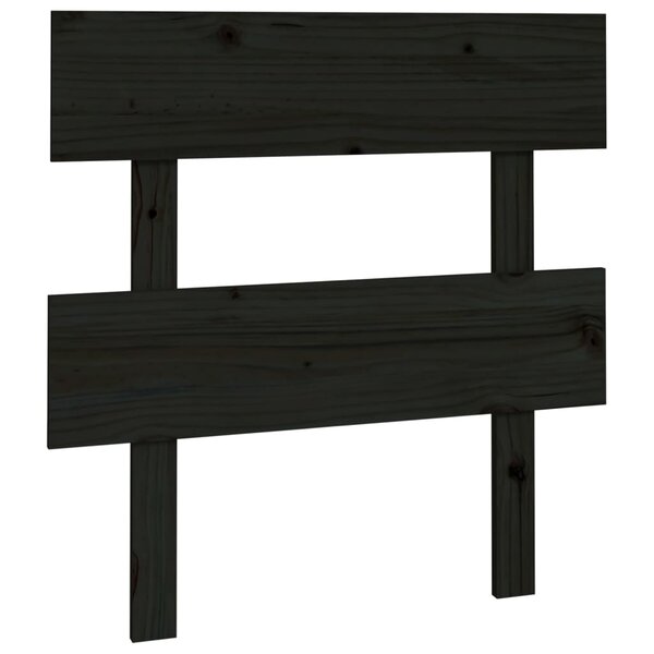 vidaXL Tête de lit Noir 93 5x3x81 cm Bois massif de pin