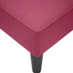 vidaXL Fauteuil long avec accoudoir droit rouge bordeaux velours