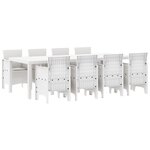 vidaXL Ensemble de salle à manger pour jardin 9 Pièces Gris clair