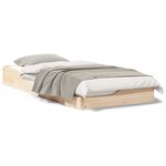 vidaXL Cadre de lit surélevé Marron 100 x 200 cm Bois massif en pin