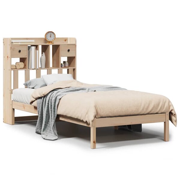 vidaXL Lit bibliothèque sans matelas 90x200 cm bois de pin massif