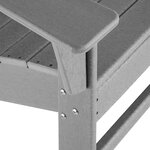 Tectake chaise de jardin avec repose-pieds et table - gris clair