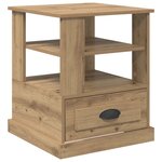 vidaXL Cabinet de chevet avec tiroir chêne artisanal 50 x 50 x 60 cm