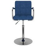 vidaXL Tabouret de bar Bleu Tissu