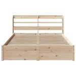 vidaXL Cadre de lit avec tête de lit sans matelas 140x190 cm