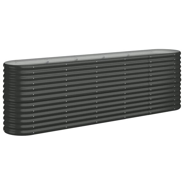 vidaXL Lit surélevé de jardin Acier enduit de poudre Anthracite