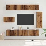 vidaXL Ensemble meuble TV 8 Pièces Bois ancien 30 5 x 30 x 90 cm