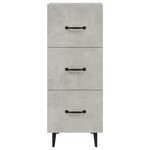 vidaXL Buffet Gris béton 34 5x34x90 cm Bois d'ingénierie