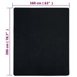 vidaXL Draps-housses Jersey 2 Pièces Noir 160x200 cm Coton