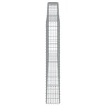 vidaXL Paniers à gabions arqués 10 Pièces 400x30x180/200 cm Fer galvanisé