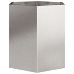 vidaXL Jardinière hexagone 46x40x45 cm acier inoxydable