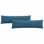 vidaXL Coussins de canapé 2 Pièces Bleu 145 x 40 cm