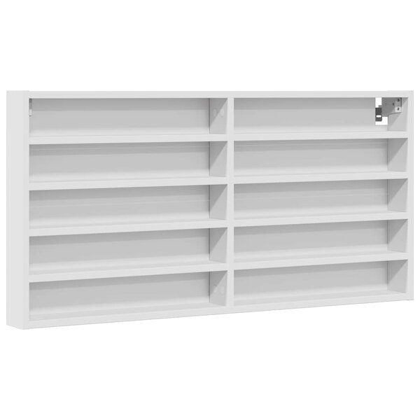 vidaXL Armoire à vitrine blanc 100x8 5x50 cm bois d'ingénierie