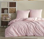 Parure de lit rose unie 140 x 200 cm