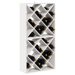 vidaXL Étagère à vin 2 Pièces Blanc 62 x 25 x 62 cm Pin massif