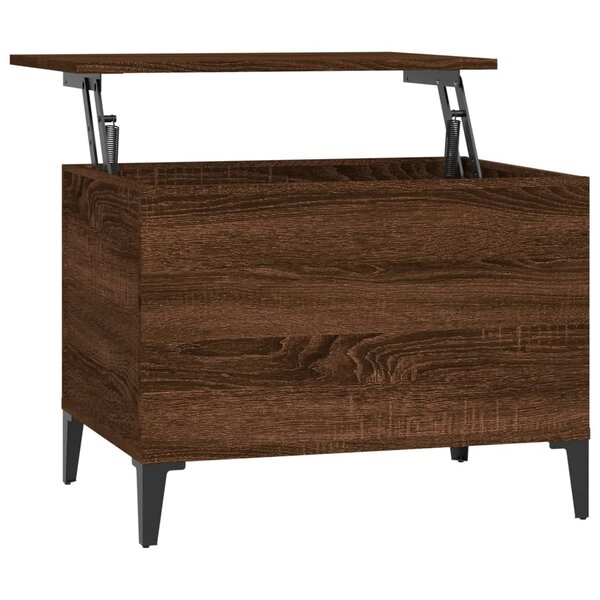 vidaXL Table basse Chêne marron 60x44 5x45 cm Bois d'ingénierie