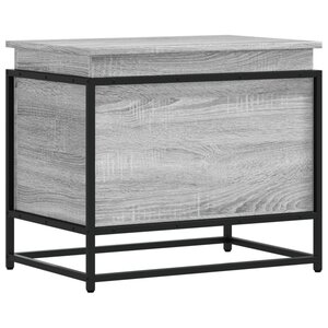vidaXL Boîte de rangement avec couvercle sonoma gris bois d'ingénierie