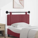 vidaXL Tête de lit suspendue Bordeaux tissu